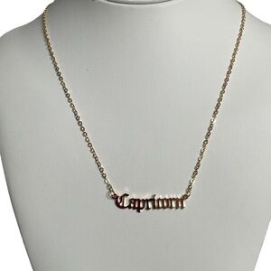 Capricorn gold necklace zodiac NWOT